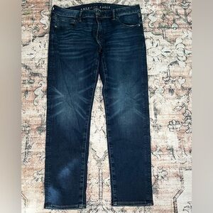 American Eagle Outfitters Deep Indigo Straight Jeans